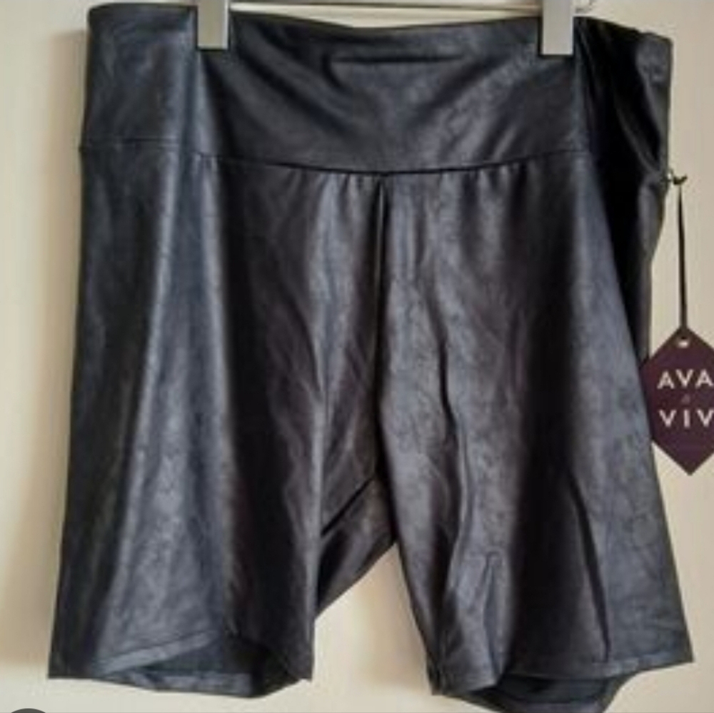 Ava & Viv Women's Sleek Black Bike Shorts